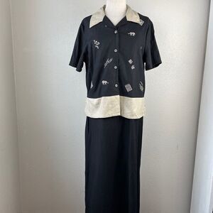 NWT Studio Ease Two-Piece Button Down Top & Dress